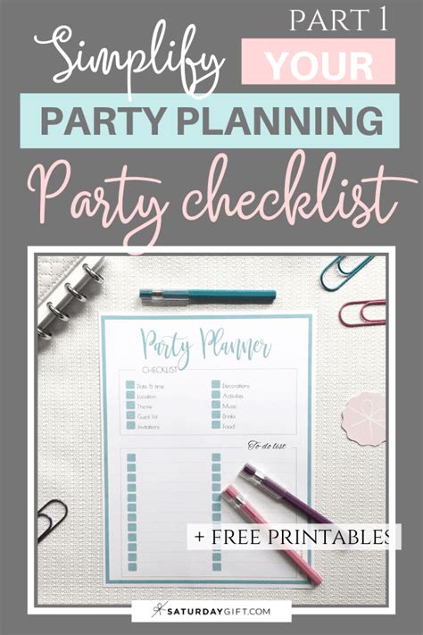 StepByStep Guide to Plan a Successful Party + Printable Checklist