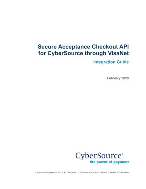 StepbyStep Guide For CyberSource Secure Acceptance