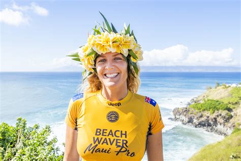 Stephanie gilmore. Lakey Peterson's early exit at Maui Pro secured seventh world title for Stephanie Gilmore. Gilmore had advanced to third round with a dominant heat win in the first round. At 30, Gilmore has ... 