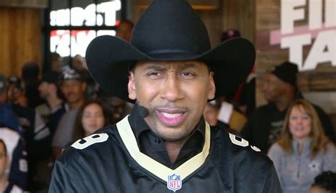 Stephen A. Smith wears cowboy hat, Saints jersey to …