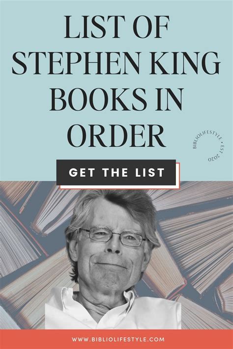 Stephen King Books in Order How To Read Me.