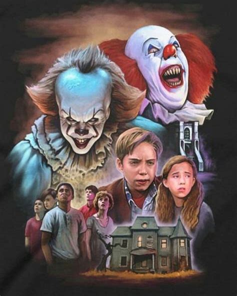 Stephen king's it movie. Stephen King based his appearance on Ronald McDonald, Bozo the Clown, Clarabell the Clown, and John Wayne Gacy. In the 1990 miniseries, the outfit is more colorful with orange pompoms, blue sleeves, and a yellow body. In the 2017 movie, Pennywise returns to having a silver suit, similar to Italian opera clowns, and orange hair. 