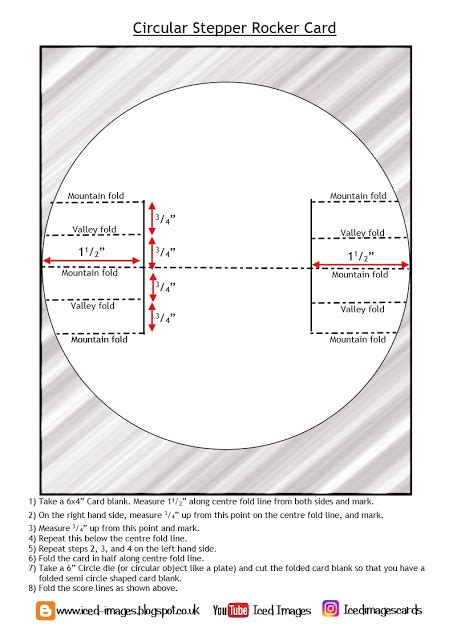 Stepper Rocker Card Template 3 00 Instant Card Making Downloads