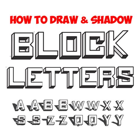 Steps How To Draw 3D Block Letters