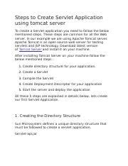 Steps To Create Servlet Application Using Tomcat Server Studytonight