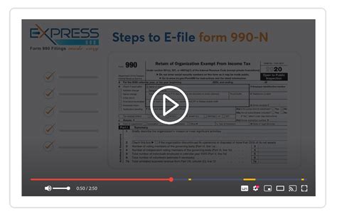 Steps to EFile IRS Form 990N How to file ePostcard with the IRS