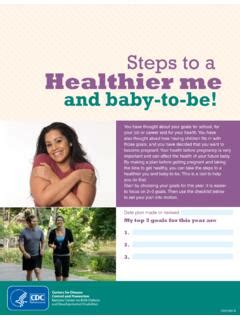 Steps to a Healthier me and baby-to-be! checklist - CDC