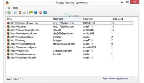 SterJo Firefox Passwords 