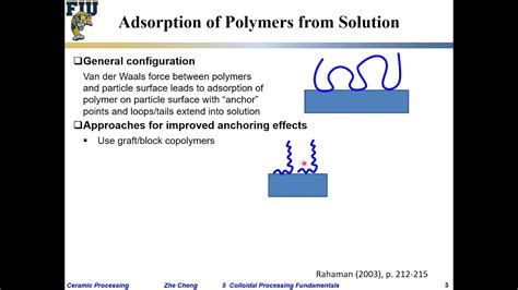 Steric Stabilisation and Flocculation by Polymers Polymer …