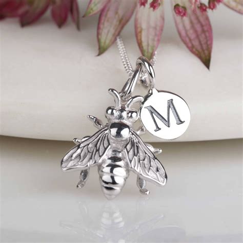 Sterling Silver Pendant Two Bees Carrying a Drop of Honey