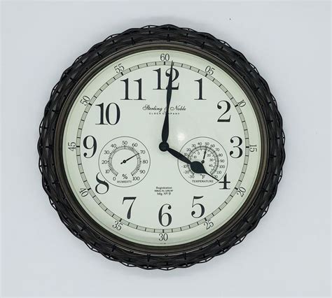 Sterling & Noble Mfg No. 9 Round Wall Clock- 8.5" -Antiq