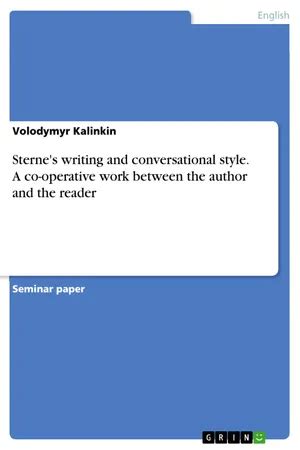 Sternes Writing And Conversational Style A Co Operative Work Between The Author And The Reader