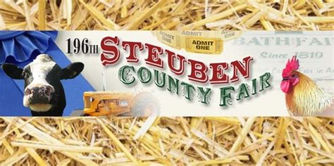 Updated: Aug 8, 2023 / 04:09 PM EDT. BATH, N.Y. ( WETM) — The Steuben County Fair will be returning to Bath for its 204th year next week. This year, the fair will start on Tuesday, Aug. 14, and .... 