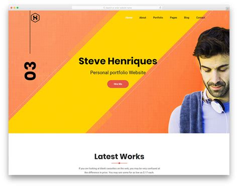 Steve Free Bootstrap Portfolio Website Template 2023 Colorlib
