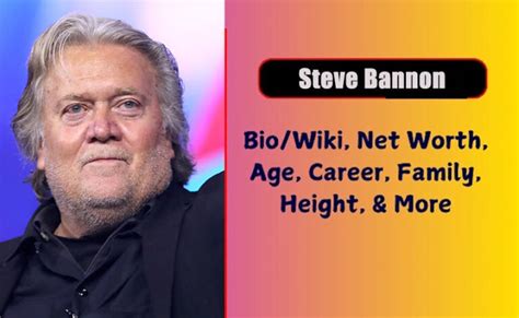 Steve bannon height, weight