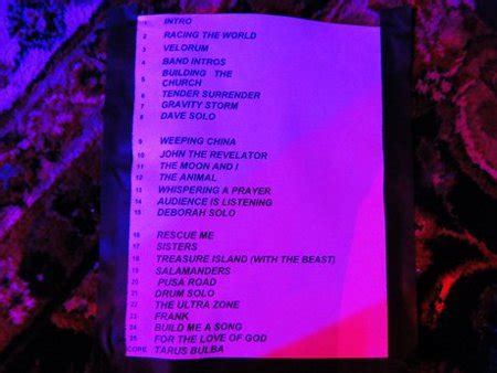 Steve vai setlist. Get the Steve Vai Setlist of the concert at Ruth Eckerd Hall, Clearwater, FL, USA on March 25, 2024 from the Satch/Vai Tour and other Steve Vai Setlists for free on setlist.fm! 