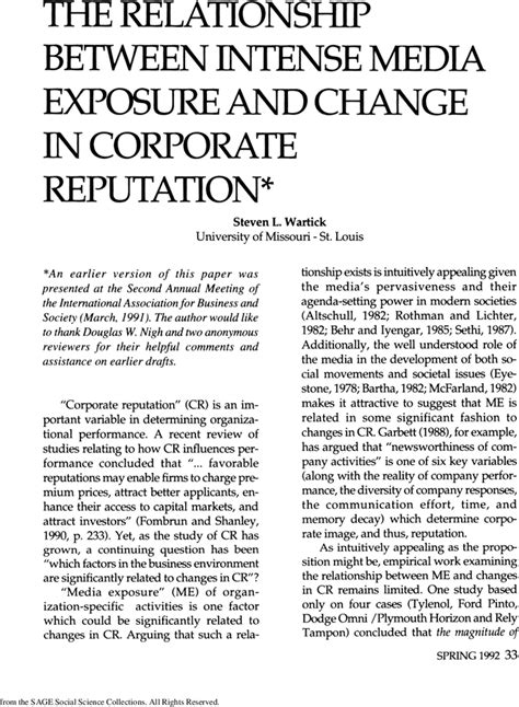 Steven L. Wartick & John F. Mahon, Corporate Social Performance ...