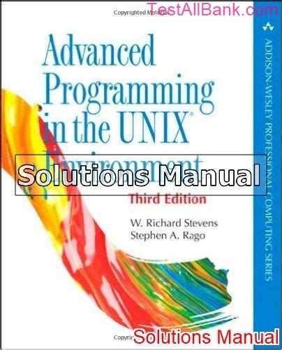 Stevens advanced unix programming solution manual. - Fluid mechanics and hydraulic machines a lab manual.