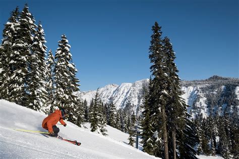 Stevens averages 460" of snowfall each year, 105" of annual average snowpack, covering 1,125 acres of skiable terrain, including 52 major runs and numerous bowls, glades and faces. Base area elevation 4,061'. Top elevation Cowboy Mountain 5,845'. Top elevation Big Chief Mountain 5,600'. Mill Valley base elevation 3,821'.. 