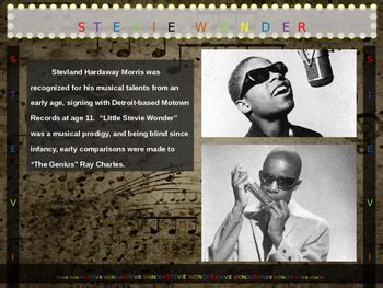 Stevie Wonder: 25 slides with text, hyperlinks, primary ... - TPT
