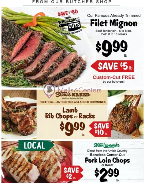 Check the latest Stew Leonard’s Flyer, valid February 23 – March 1, 2022. Save with this week Stew Leonard’s circular, promotions, printable coupons, and best deals on fresh meat, fish & seafood, deli sandwiches, baking essentials, baby, sweet treats, body & beauty, health and personal care, organic produce, coffee, pasta, and more.. 