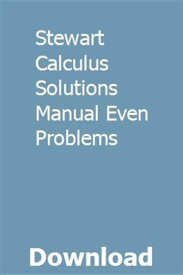 Stewart calculus solutions manual even problems. - Manual de usuario mini cooper 2002 en espaol.