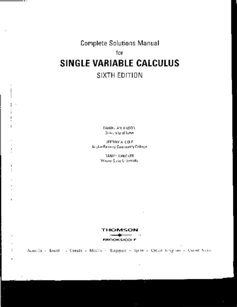 Stewart single variable calculus complete solutions manual. - Owner manual for a 2000 mazda 626.
