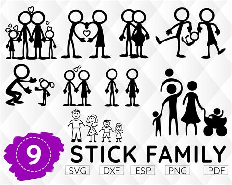 Stick Figure Decals - Etsy