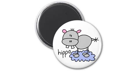 Stick Hippo Magnet Zazzle