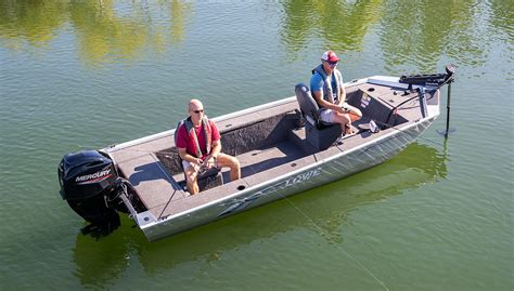 Stick steer aluminum boats. It’s the ultimate aluminum fishing boat. Brutes come in bottom widths of 48, 54, 60 and 72 inches and lengths of 16 – 20 feet. The aluminum hulls are completely welded, inside and out, with a longitudinal stringer framework for a lifetime of use and abuse. Expect blistering performance and tough-as-nails construction at prices you’d ... 