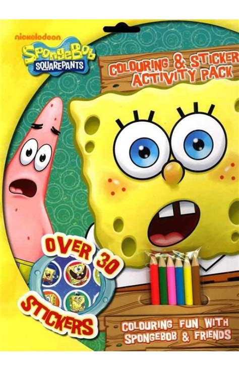 Sticker Copy Colouring Spongebob Squarepants Colouring And Activity