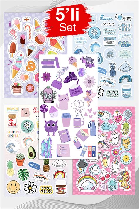 Sticker Seti Planner Ajanda Bullet Journal 5 n11. 