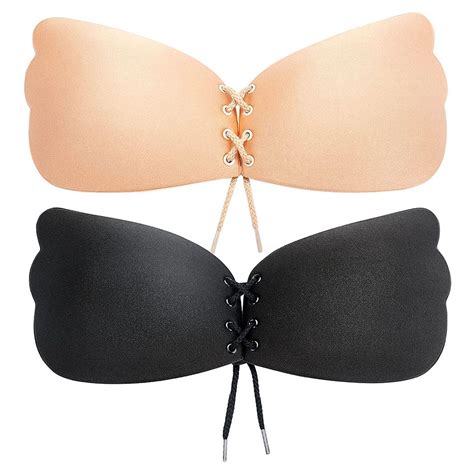 Sticky boob bra. Strapless Sticky Bra Invisible Sticky Boobs Silicone Adhesive Bra Backless Pushup Lift Bra. 4.1 out of 5 stars 1,347. 200+ bought in past month. $23.99 $ 23. 99. 