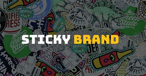 Sticky brand. Before the digital age (remember that time?), stickers were the analog version of virality. From bands promoting their latest... Check out the latest Sticky Brand news. Learn creative ways to use custom stickers, and tips and tricks for all things custom stickers and labels. 