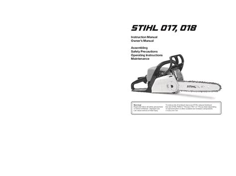 Stihl 017 018 chain saws service repair manual instant. - Canon powershot s5 is repair manual.