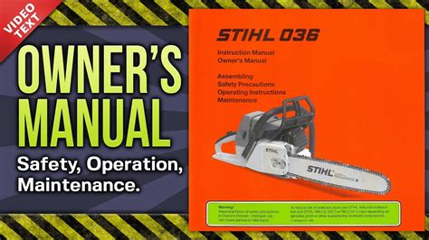 Stihl 034 036 036qs chainsaws workshop service repair manual. - Mcculloch mac cat 440 manuale dell'operatore.