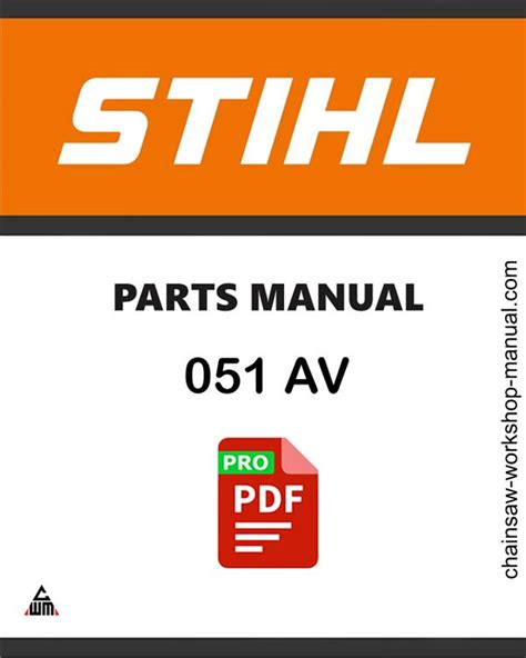 Stihl 051 AV Parts List Manual - CHAINSAW