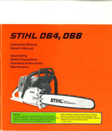 Stihl 064 066 chain saws service repair manual instant. - Dodge caravan 2010 ves system manual.