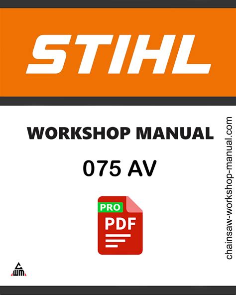 Stihl 075 av electronic service handbuch. - Rv repair maintenance manual 5th edition.
