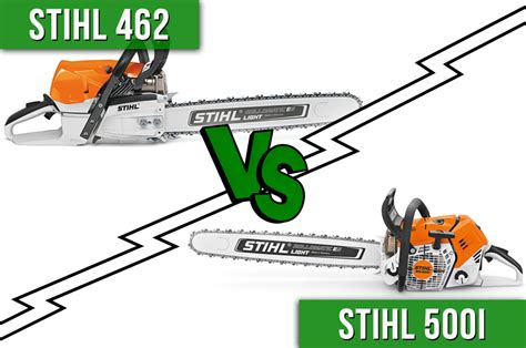 Stihl 462 vs 500i. Chainsaws. Stihl ms 461 compared to 462. Anybody any experience of the above saws. 461 has been my felling saw of choice for a few years now. would like to upgrade to the 462 when funds allow. Other than the weight saving how do they compare performance wise. Thanks. 
