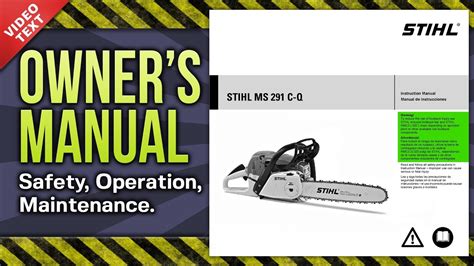 Stihl MS 291 Specifications - Chainsaw Workshop Manual - CWM