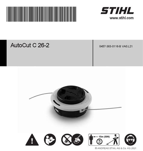 C. ut ® C 26-2. 4006 710 2169.095" ... AutoCut® 27-2 part number is 4002 820 2306. ... Consult your instruction manual or . your authorized . STIHL Dealer for ... . 