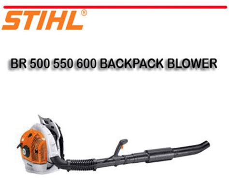 Stihl br 500 550 600 backpack blower repair manual. - Solution manual an introduction to analysis.