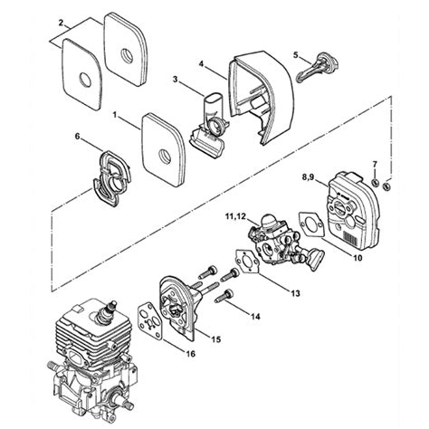 Stihl bg 56 blower (bg56c-ed) parts diagram, air filterStihl hs56