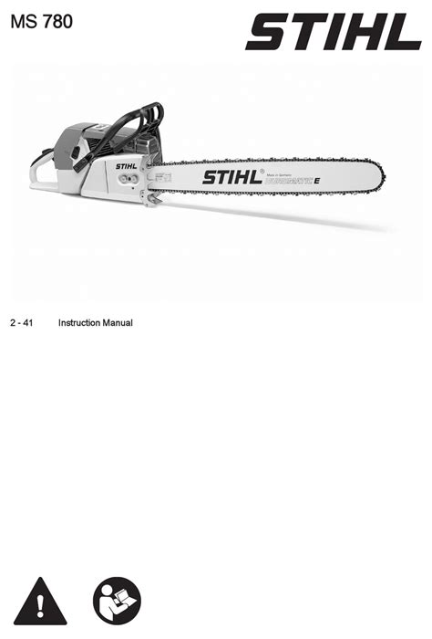 Stihl ms 780 power tool service manual. - Vannak csodák, csak észre kell venni.