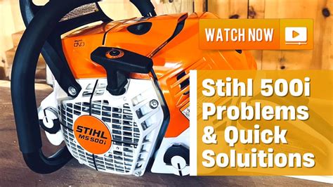 Stihl ts 500i problems. In terms of numbers, the Stihl MS 500i chainsaw accelerates from 0 to 62 mph in a quarter of a second. That beats the quickest Tesla by over 2 seconds…but Tesla can’t fell a tree. Pushing 6.7 bhp and with a dry weight of 13.9 lbs., the Stihl MS 500i also has an excellent power-to-weight ratio. Stihl simplified the start-up procedure as well. 