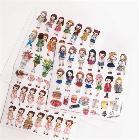 Stiker Orang kawaii stickers printable korean 