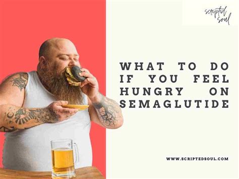 Still hungry on semaglutide. Some individuals may still hungry on Ozempic due to factors such as body composition, metabolism, underlying health conditions, and lifestyle choices. ... Ozempic, or semaglutide, is a once-weekly injectable medication used to improve blood sugar levels in adults with type 2 diabetes mellitus. It is also indicated for lowering the risk of major ... 