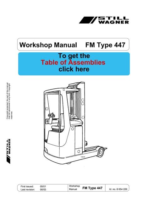 Still wagner fm type 447 forklift service repair workshop manual download. - Yamaha xt660r xt660x xt660 2004 2012 manuale d'officina riparazione servizio.