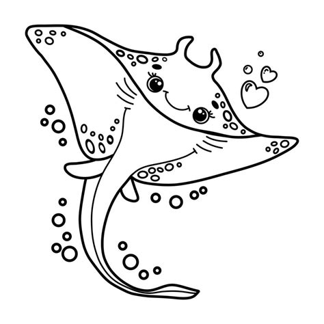 Stingray Coloring Book